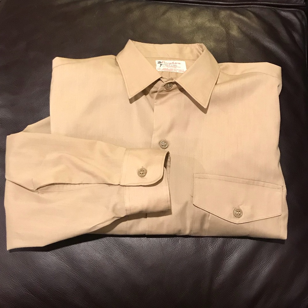 Vintage Creighton Navy Uniform Button Long Sleeve Shirt Size Medium